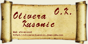 Olivera Kusonić vizit kartica